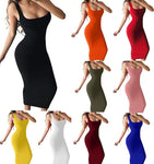 Daily suit OWLPRINCESS 2020 New Women's Sexy Vest Dress Dress Solid Color Women's Dresses