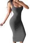 Daily suit OWLPRINCESS 2020 New Women's Sexy Vest Dress Dress Solid Color Women's Dresses