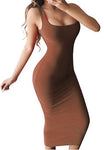 Daily suit OWLPRINCESS 2020 New Women's Sexy Vest Dress Dress Solid Color Women's Dresses