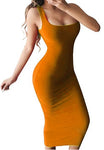 Daily suit OWLPRINCESS 2020 New Women's Sexy Vest Dress Dress Solid Color Women's Dresses