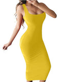 Daily suit OWLPRINCESS 2020 New Women's Sexy Vest Dress Dress Solid Color Women's Dresses
